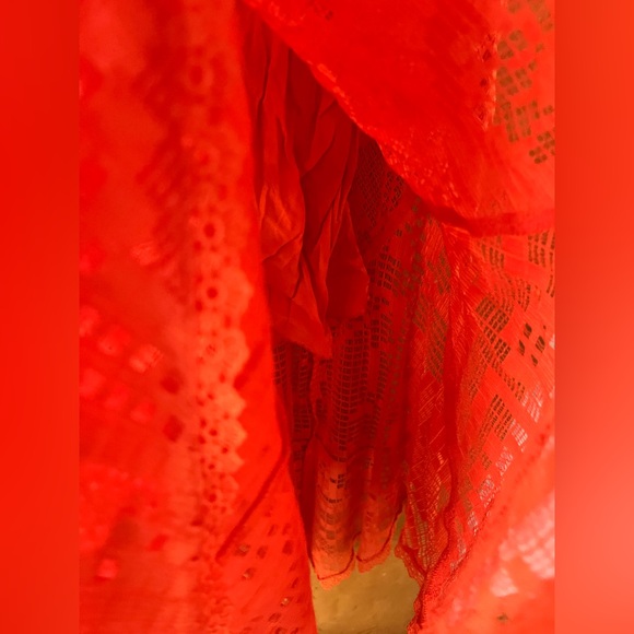 Anthropologie Naranja V-Neck Sleeveless lace or eyelet overlay Midi Dress S - Picture 7 of 9